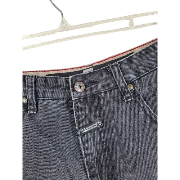 Vtg Girbaud Black Jeans Mens 40 Wide Baggy Tapered Leg (39x31) Embroidered Logo - Picture 11 of 14